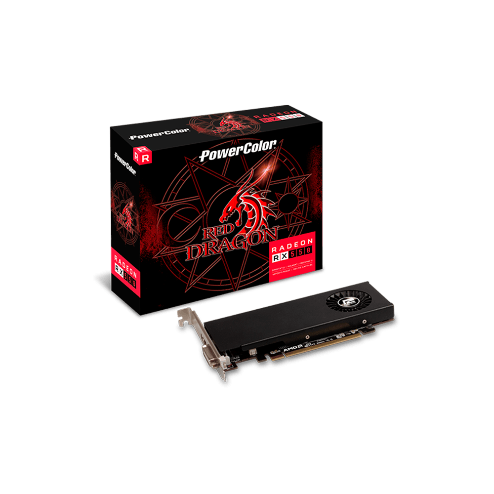 Placa de Video Powercolor Radeon RX 550 Red Dragon Axrx 550 4gbd5-hle 4gb Ddr5 128bit Dvi e Hdmi