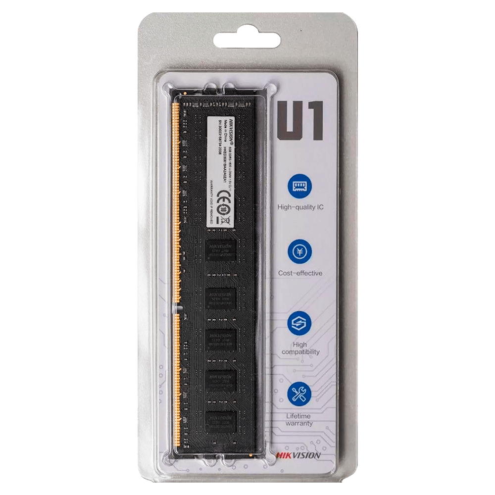 Memória Hikvision DDR3 U1, 8GB 1600mhz, HKED3081BAA2A0ZA1