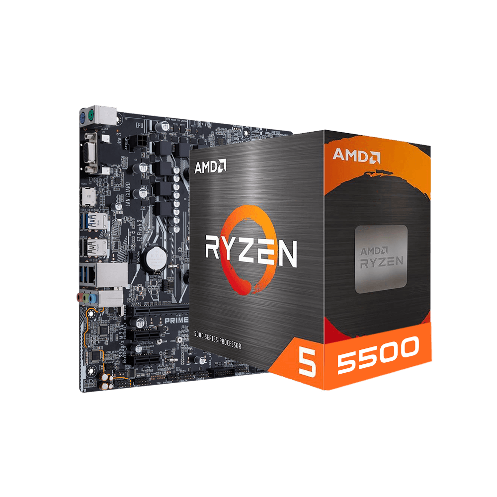 Kit Upgrade AMD Ryzen 5 5500, Placa Mãe A320M, Neologic - NLI84565