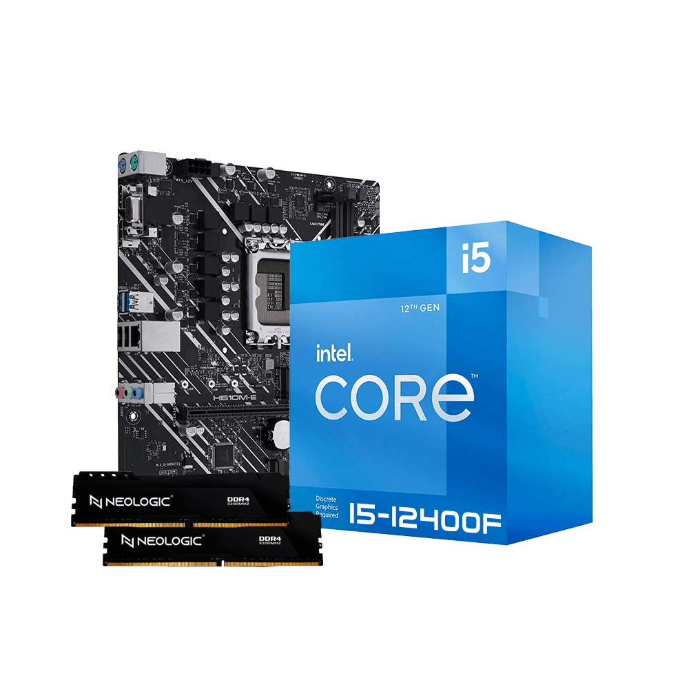 Kit Upgrade Intel Core I5 12400F, Placa Mãe H610M 16GB DDR4, Neologic - NLI84572