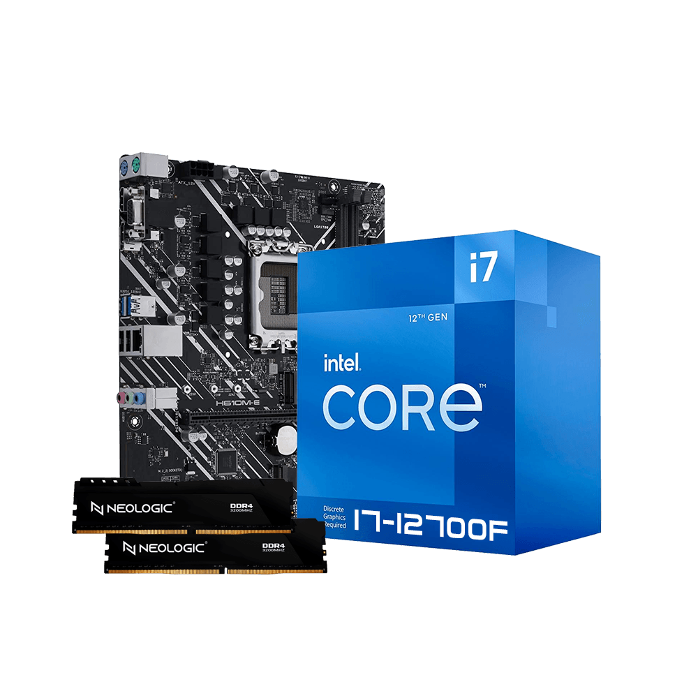 Kit Upgrade Intel Core I7 12700F, Placa Mãe H610M 16GB DDR4, Neologic - NLI84575