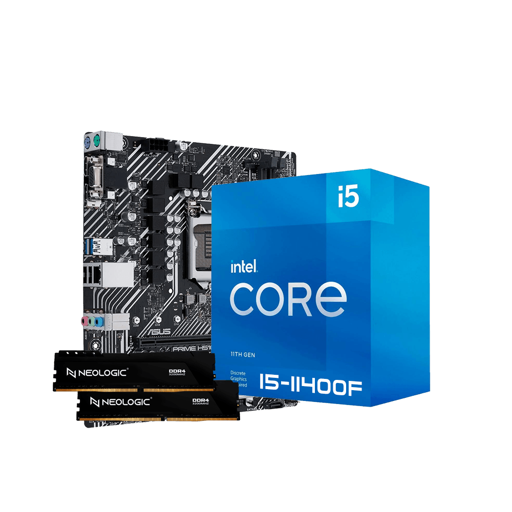 Kit Upgrade Intel Core I5 11400F, Placa Mãe H510M 16GB DDR4, Neologic - NLI84578