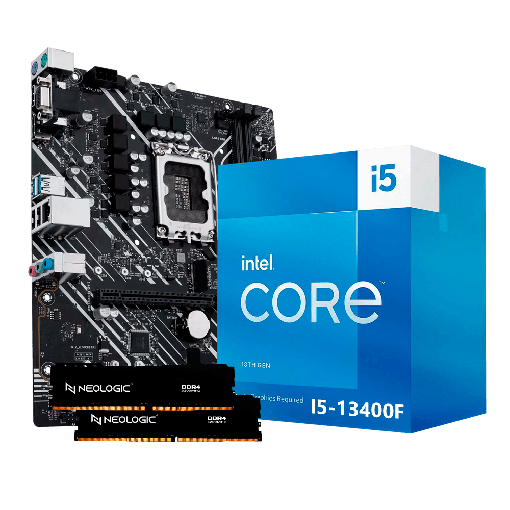 Kit Upgrade Intel I5 13400F, Placa Mãe H610, 16GB DDR4, Neologic - NLI84724