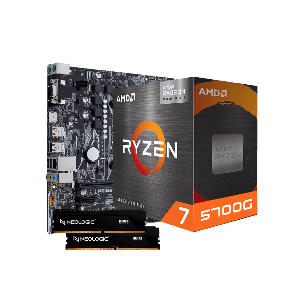 Kit Upgrade AMD Ryzen 7 5700G, Placa Mãe A320M, 32GB DDR4, Neologic - NLI84632