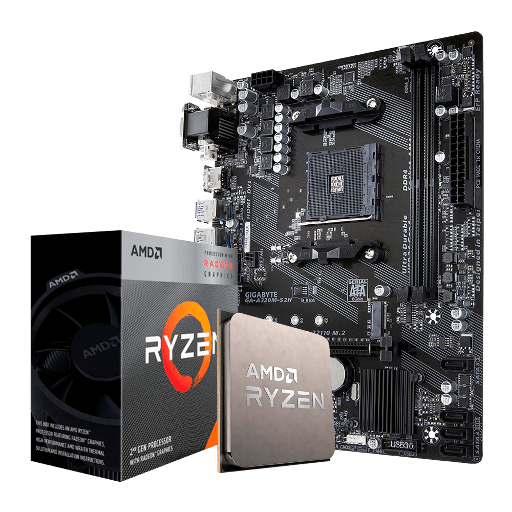 Kit Upgrade AMD Ryzen 3 3200G, Placa Mãe A320, Neologic - NLI84295