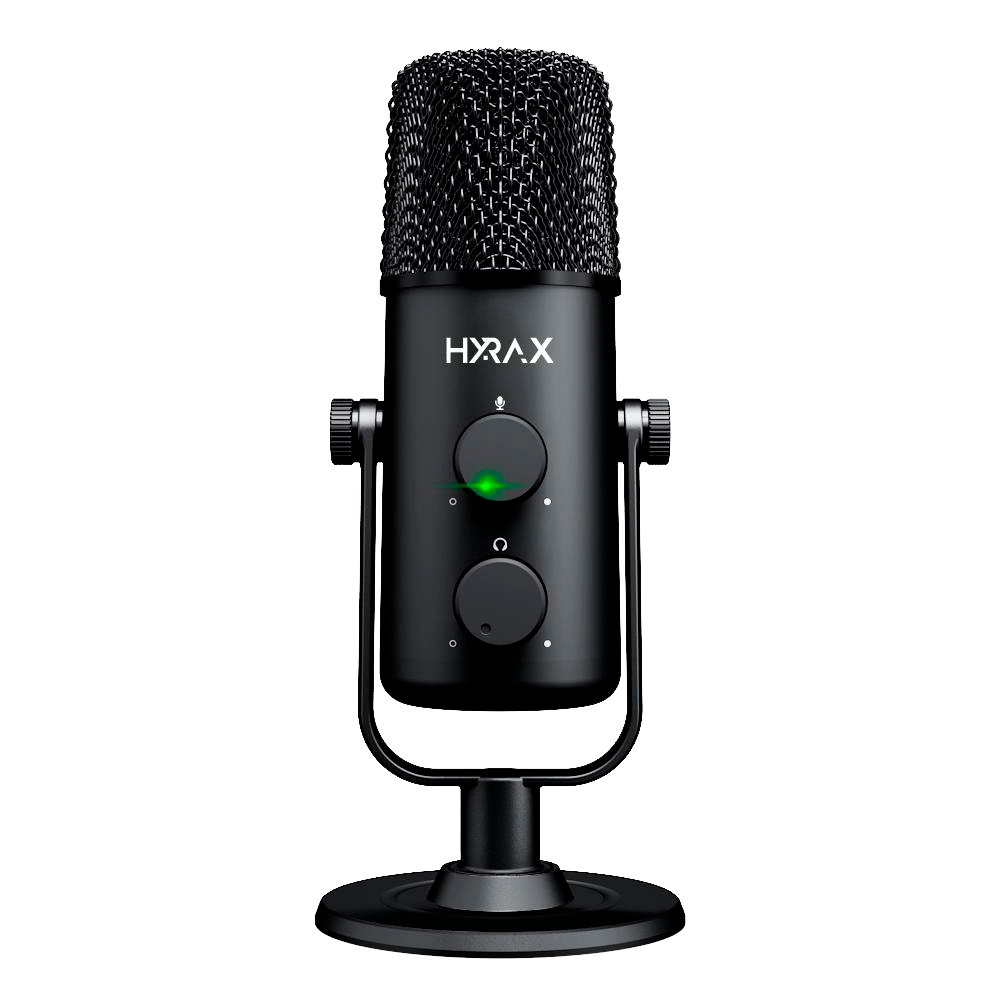 Microfone Gamer Condensador Hyrax By Motospeed Hmc900, Base de Metal, Usb, Plug And Play, Preto - Hmc900