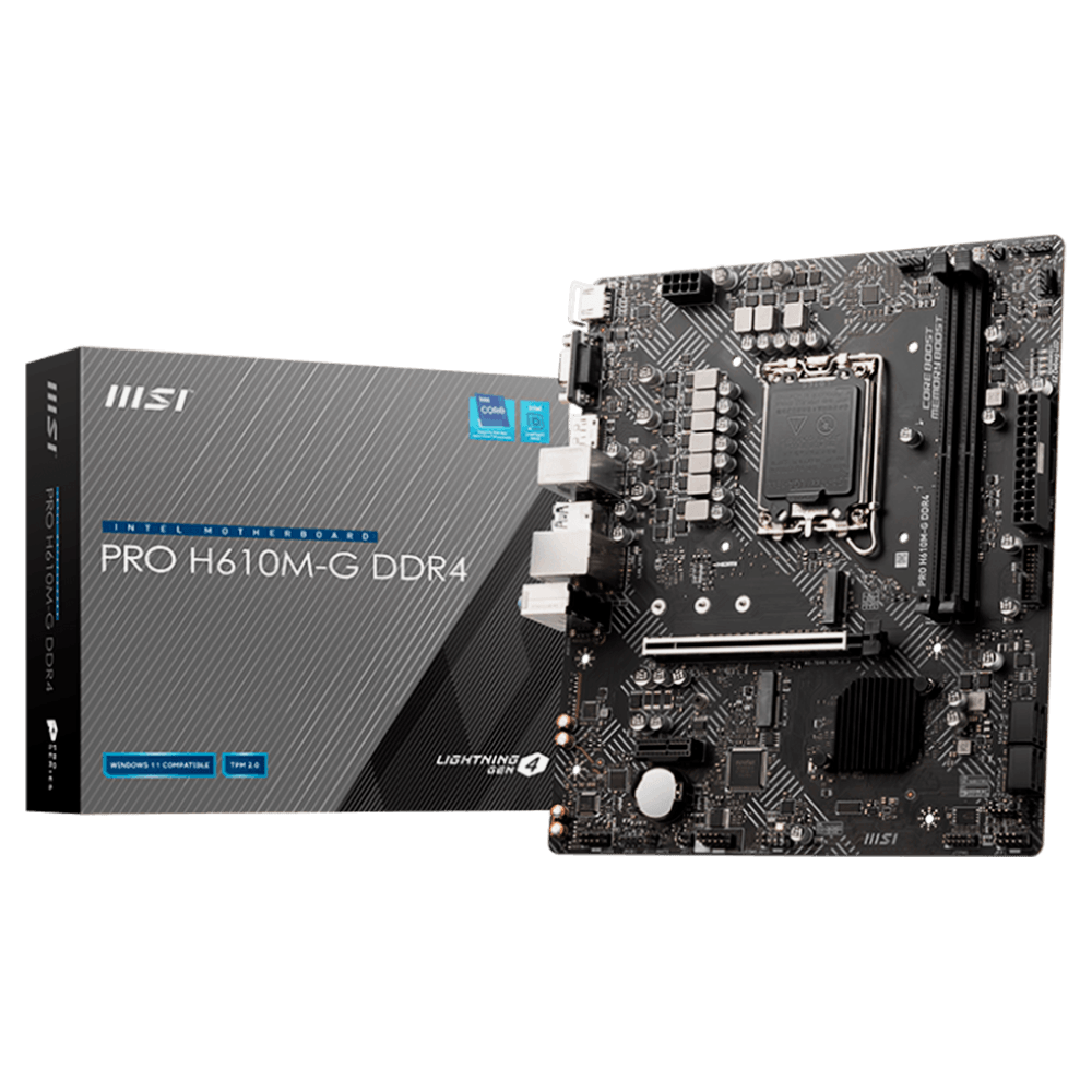 Placa Mãe MSI Pro H610M-G DDR4 Intel LGA 1700, M.2 -  911-7D46-063