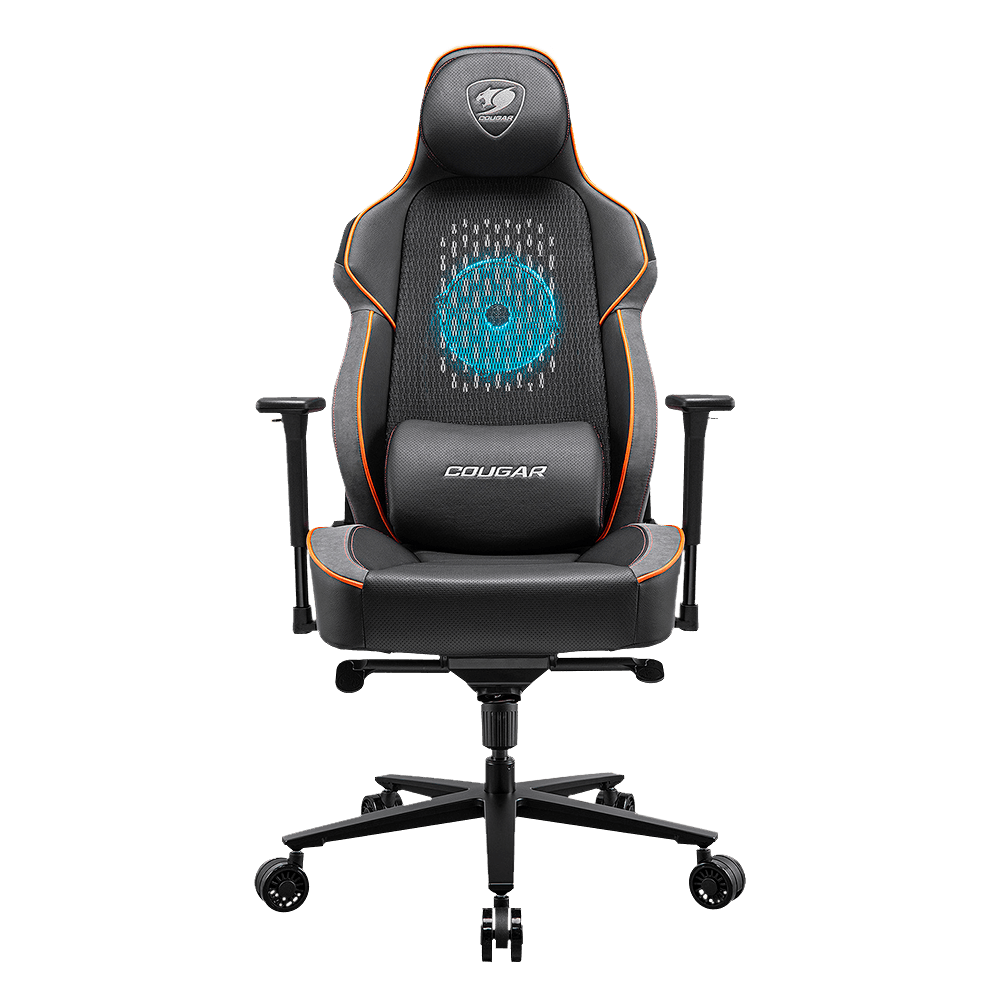 Cadeira Gamer Cougar Gaming NxSys Aero, Preto e Laranja, Suporta Até 160 Kg, Braço 3D, CGR-ARP