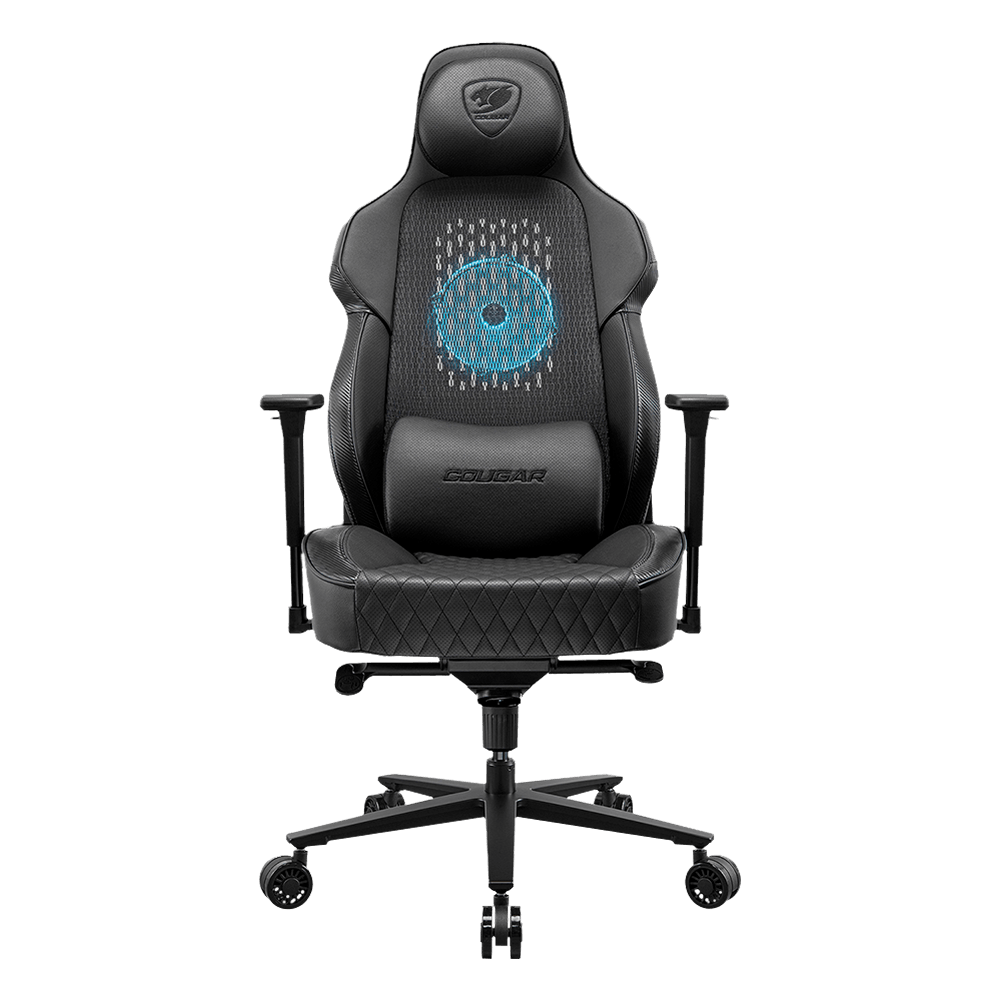 Cadeira Gamer Cougar Gaming NxSys Aero Black, Suporta Até 160 Kg, Braço 3D, CGR-ARP-BLB