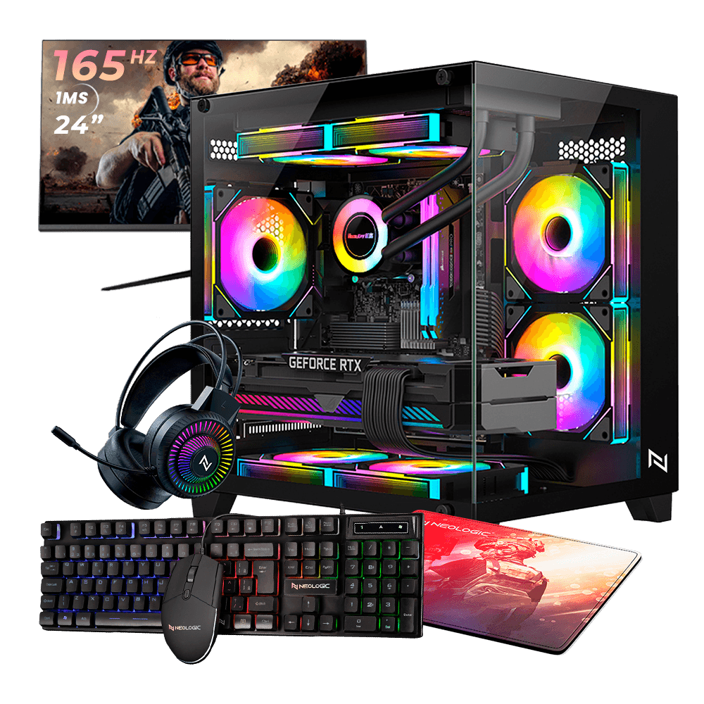 Pc Gamer Completo Ryzen 3 3200G, 16GB 3200Mhz, (Radeon Vega 8 Integrado), A520M, SSD 240GB, 500W 80 Plus, 3 fans, Neologic - NLI89017