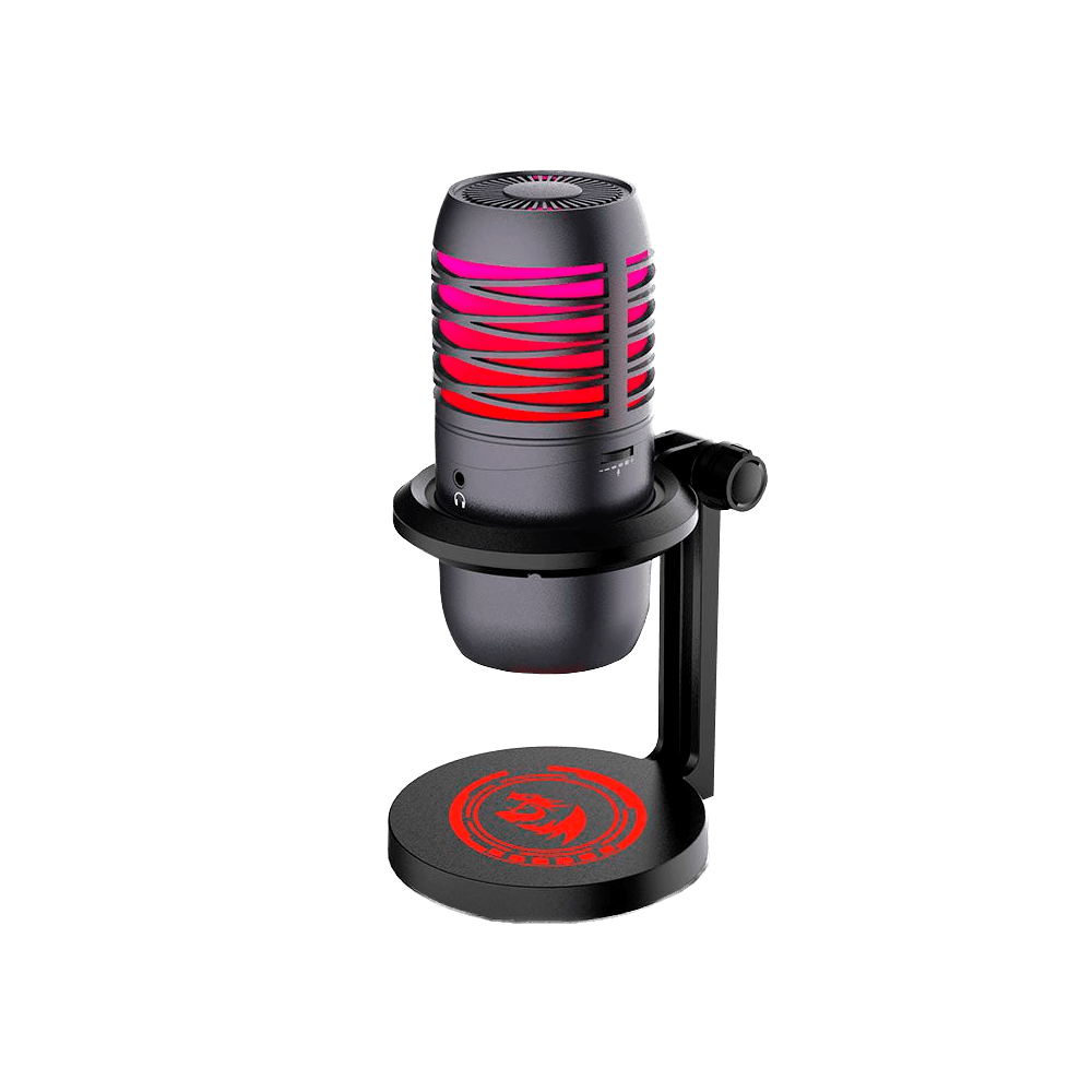 Microfone Condensador Redragon Nebula, Rainbow, Tipo-C, Preto, GM211